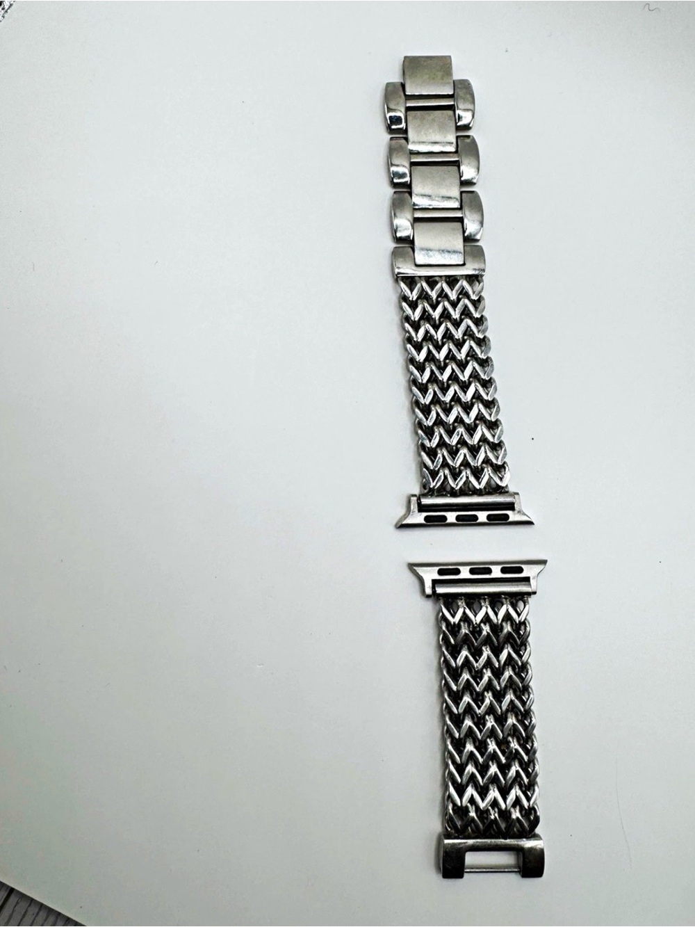 My Pretty Strap Silver Tone Flexible Mesh Apple Watch Band